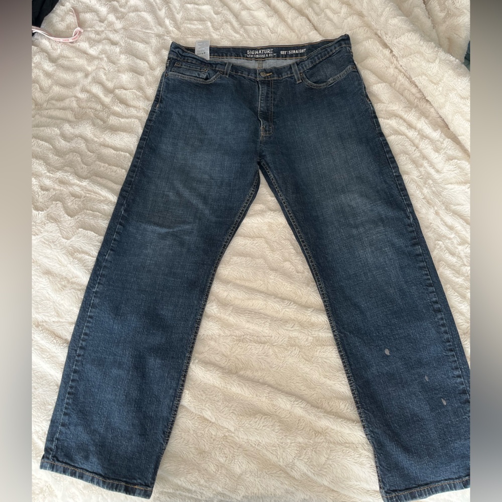 Signature by Levi Strauss Dark Blue Jeans 40x30
